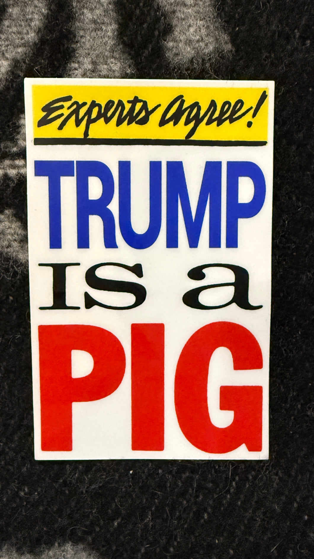TRUMP IS A PIG Sticker