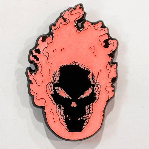 SPIRIT OF VENGEANCE Orange Glow In The Dark Enamel Pin *orange*