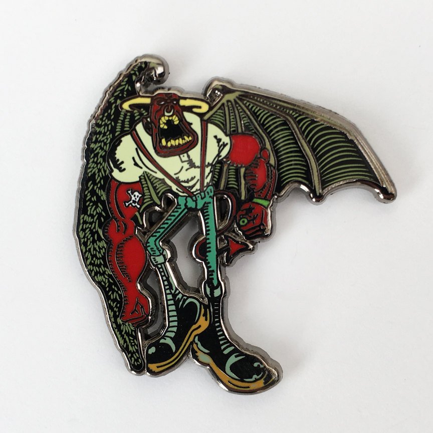 AGNOSTIC FRONT Demon Skin hard enamel pin – No More Industries